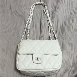 White Quilted Crossbody Bag